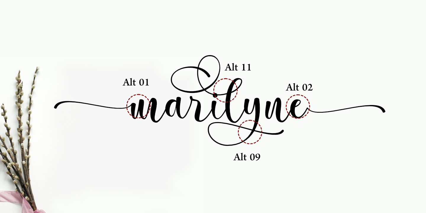 Пример шрифта Marilyne Regular